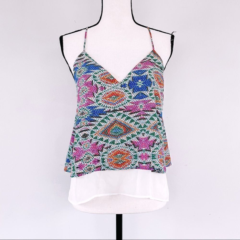 Lovers + Friends Poppy Racerback Tank – Multicolor Aztec Print, Size S - Picture 4 of 10